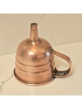 Vintage Copper Funnel with Handle